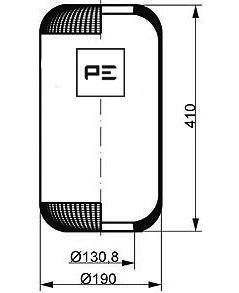PE AUTOMOTIVE dėklas, pneumatinė pakaba 084.077-70A